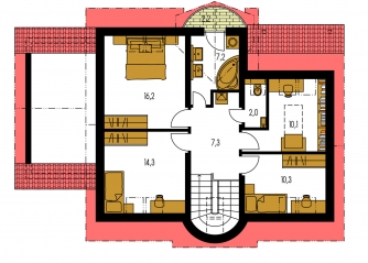 Floor plan of second floor - MILENIUM 227